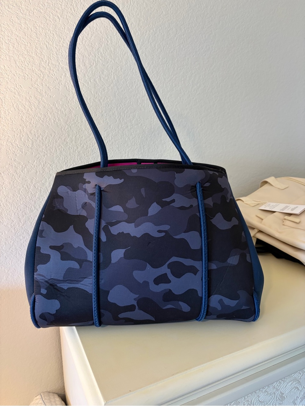 Blue Camo Haute Shore Tote Bag